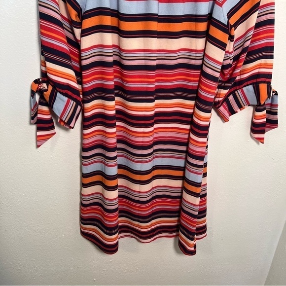 Want and Need Off Shoulder Mini Dress Navy Stripe - Picture 10 of 12